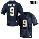 Notre Dame Fighting Irish Youth Keenan Centlivre #9 Navy Under Armour Authentic Stitched College NCAA Football Jersey GAP7399MX